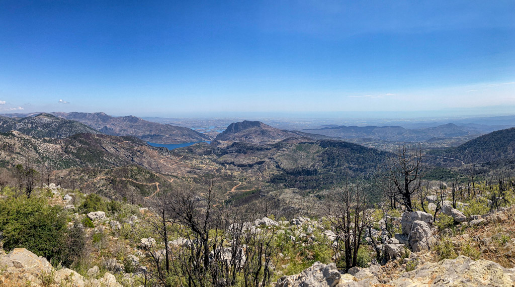 Verbrannte Bergwälder bei Antalya