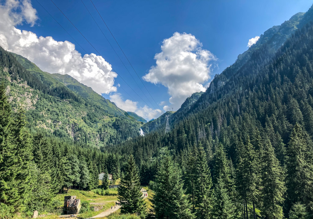 Blick zum Transfăgărășanpass von der Nordseite