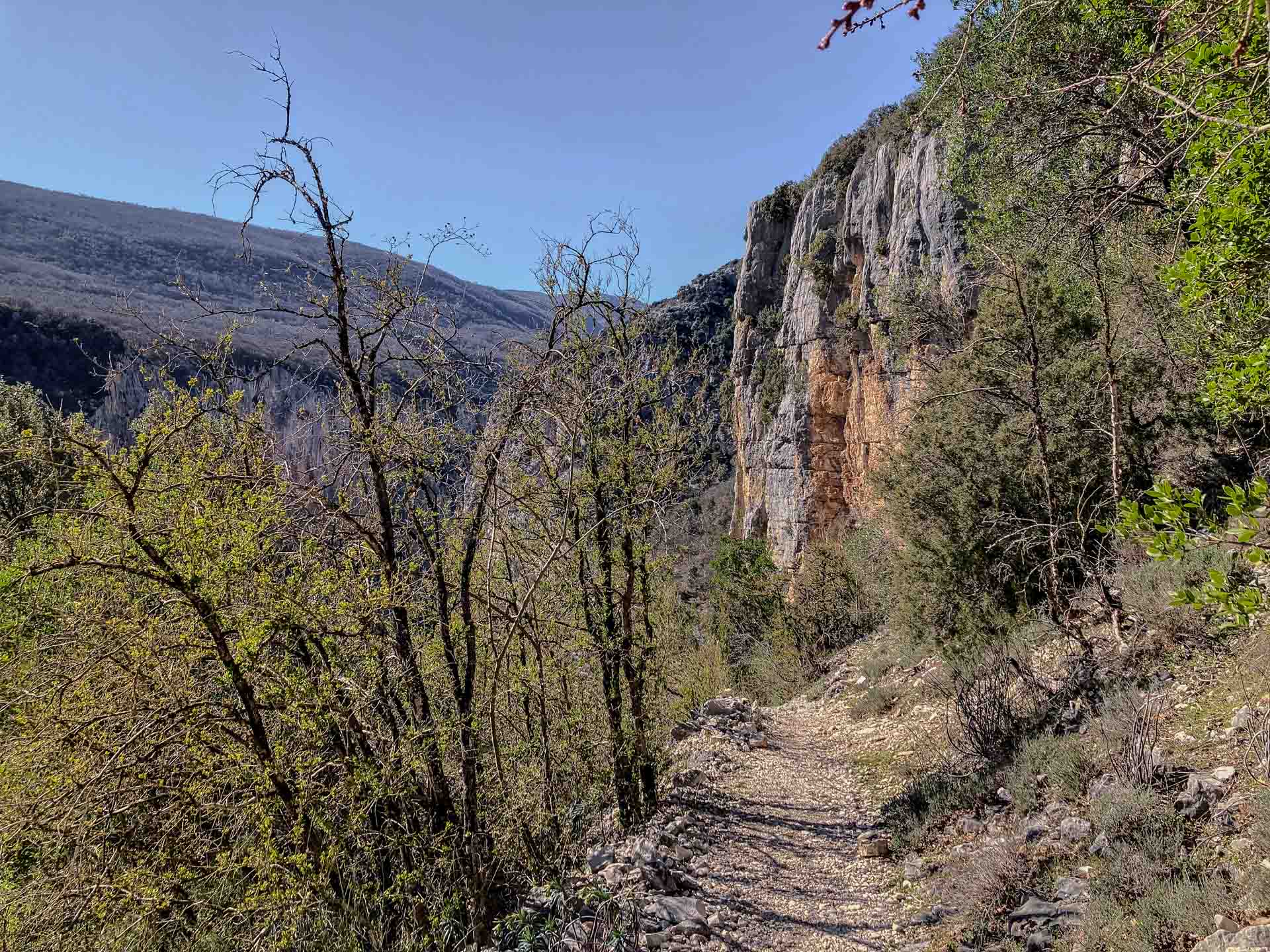 Wanderweg in der Verdonschlucht