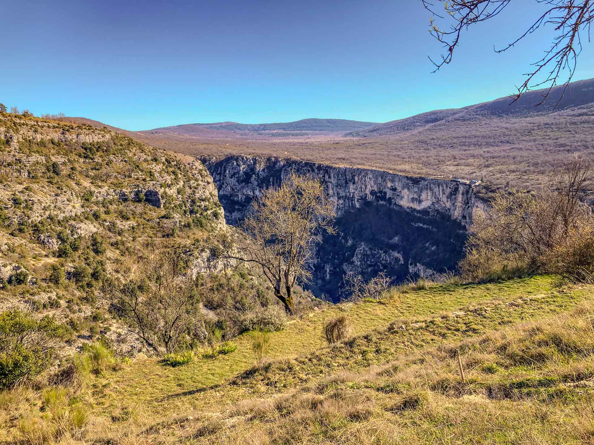 Blick zurück vom Chalet de la Maline in die Verdonschlucht