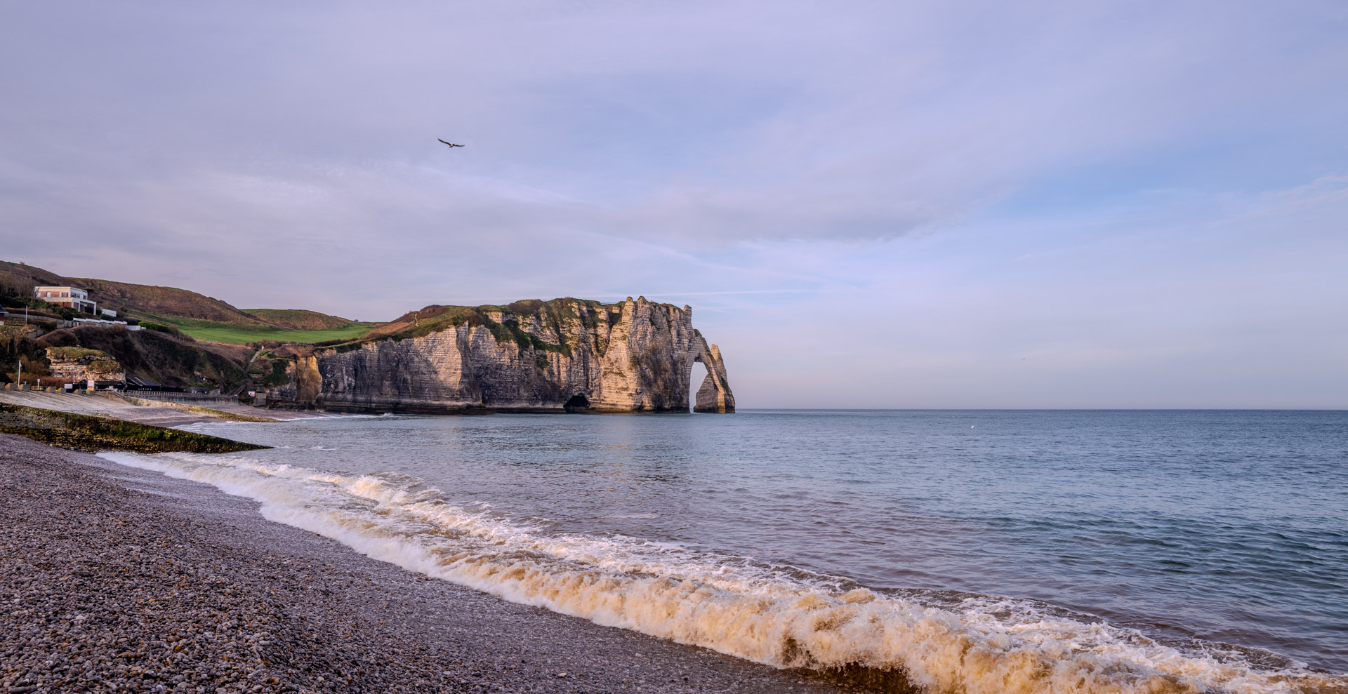 Falaise d'Aval im Morgenlicht, Étretat