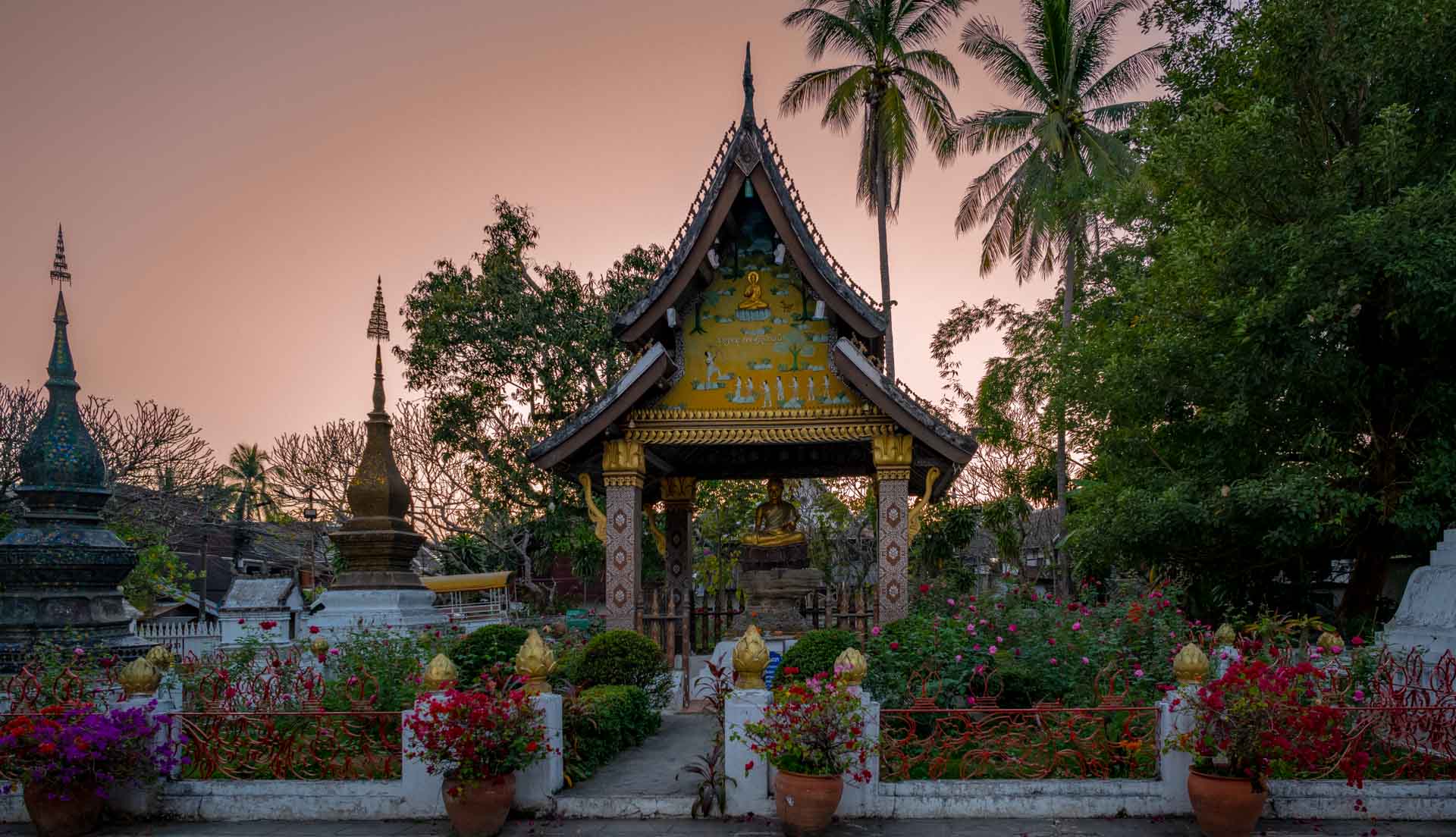 Wat Xieng Thong am Abend