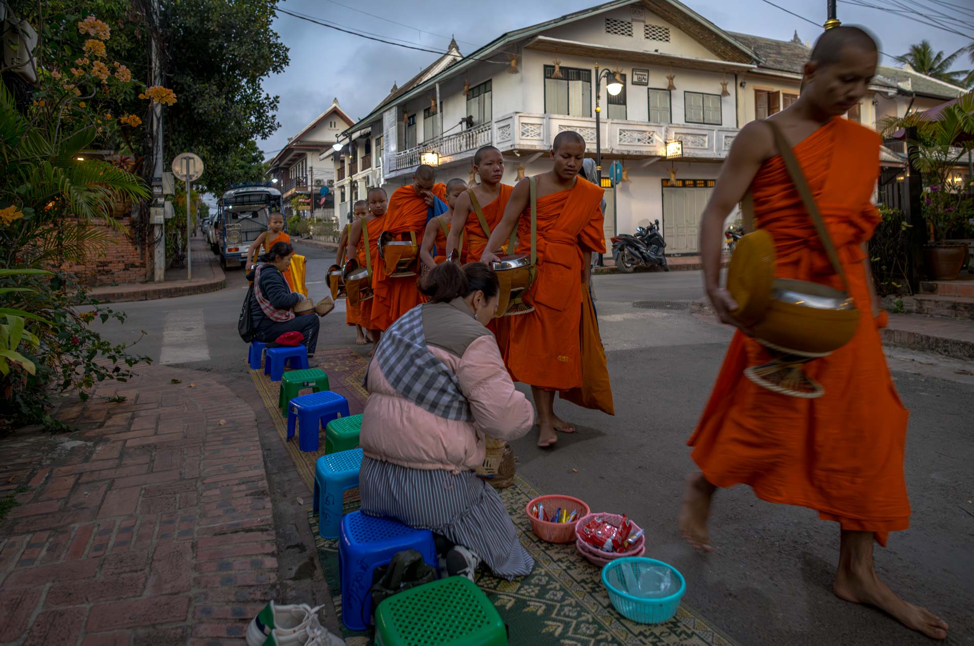 Almosengang der Mönche