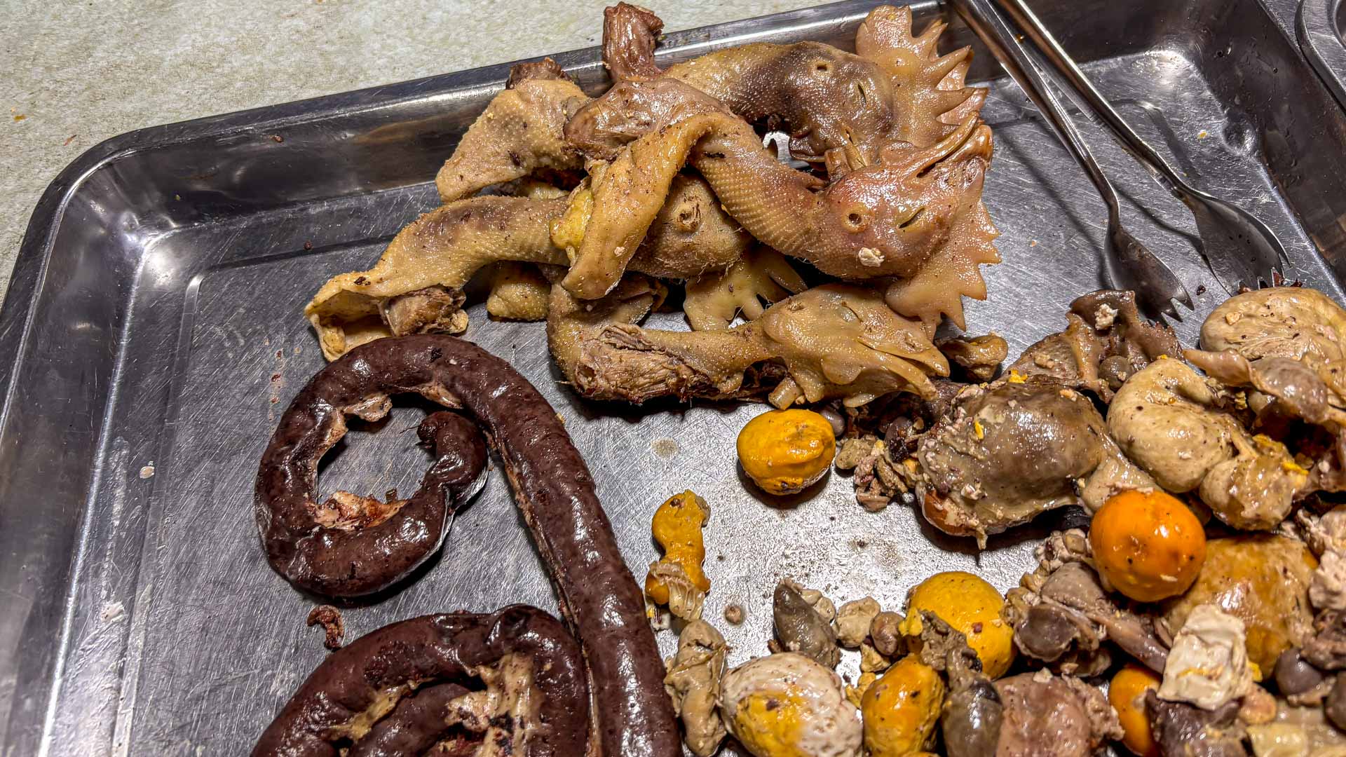 hua kai, Hühnerköpfe