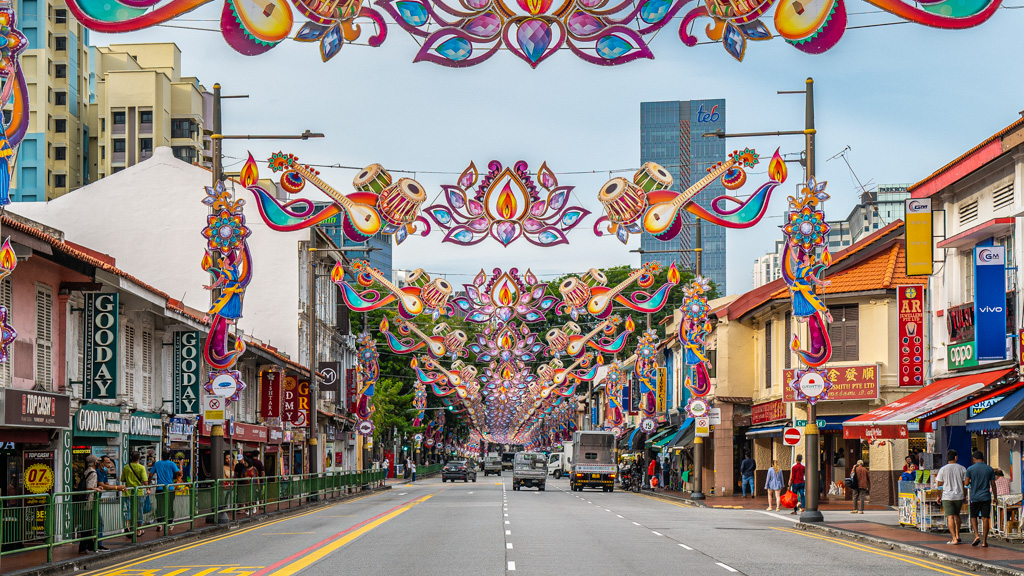 Geschmückte Serangoon Road, Singapore