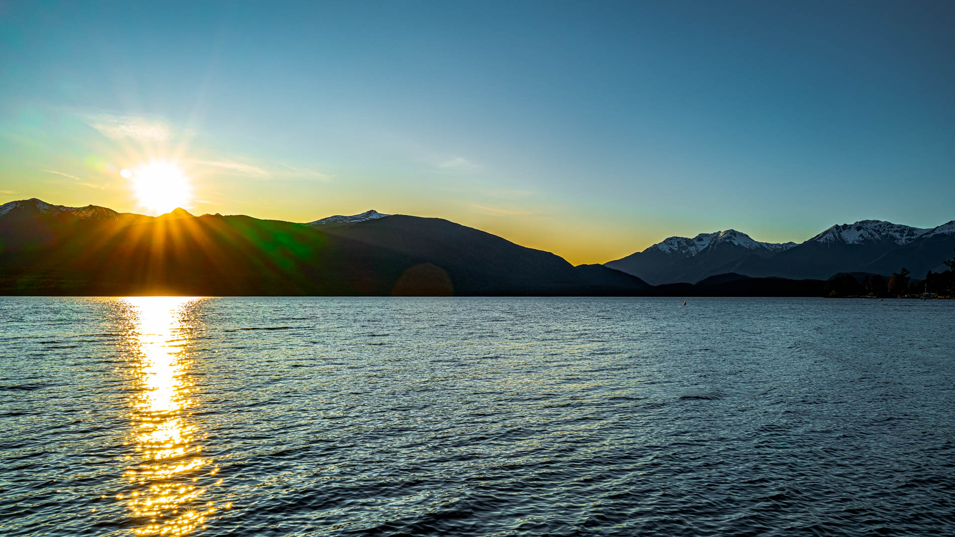 Lake Te Anau at Sunset