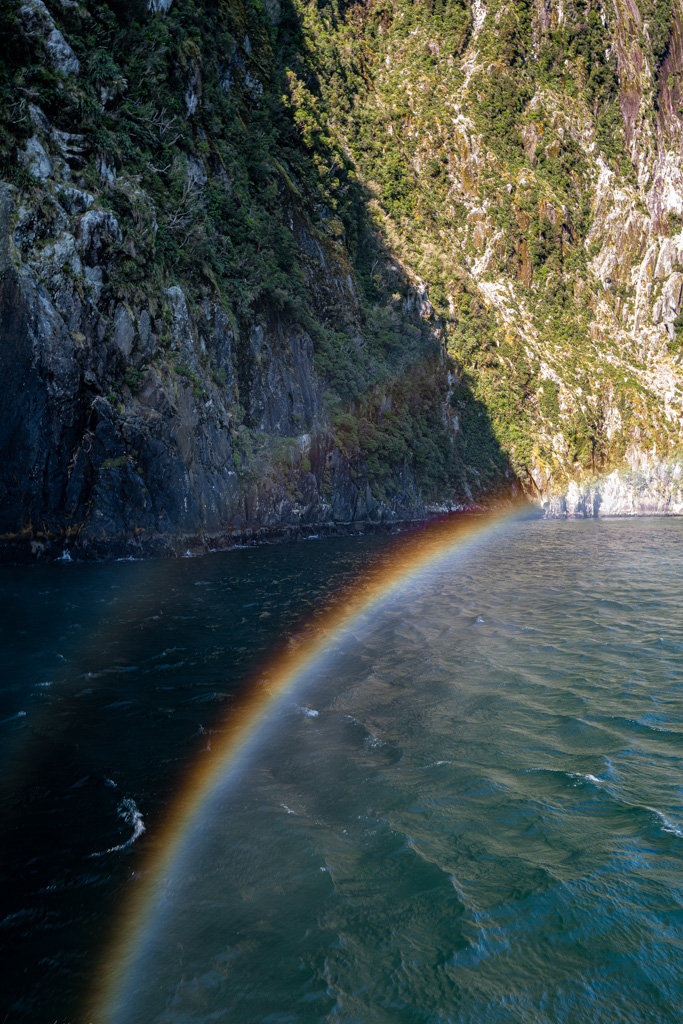 Rainbow at Stirling Falls, Milford Sound