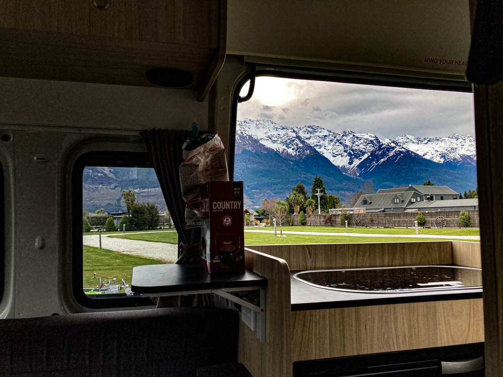 Empty campsite at Glenorchy
