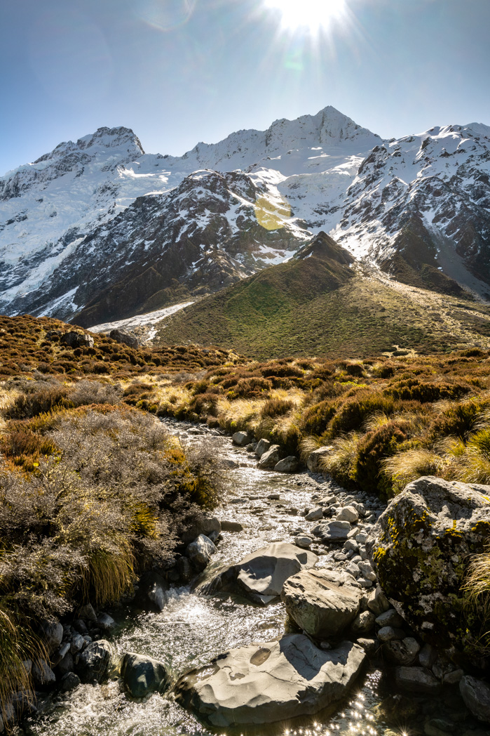 Mt. Sefton auf dem Rückweg