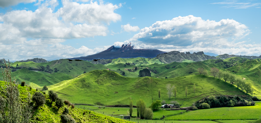 Mount Taranaki ist schon zu sehen