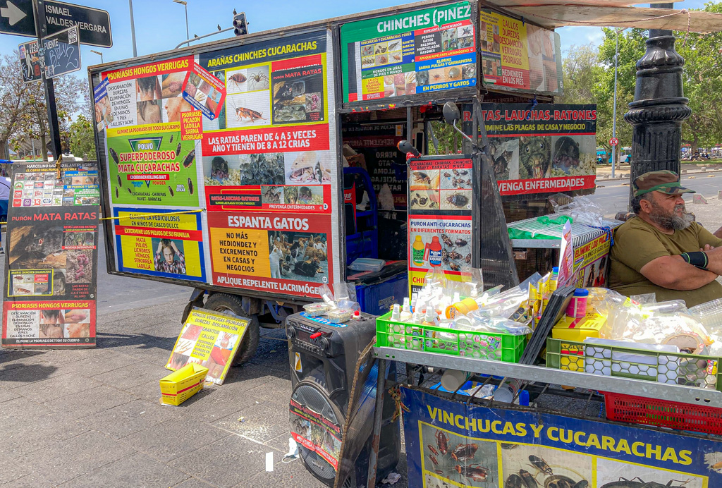 Gifthändler am Mercado Central
