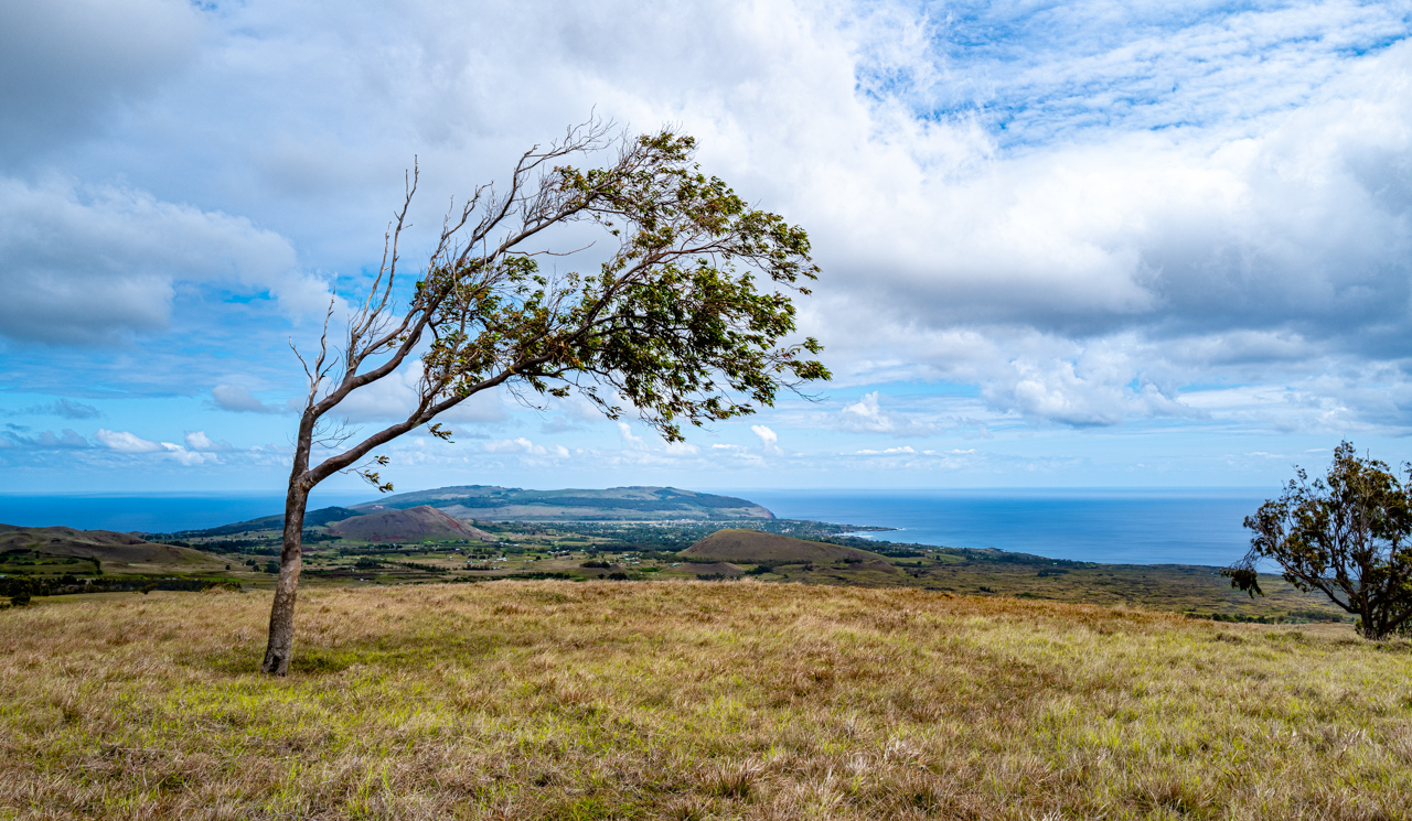 Maunga Terevaka, Blick nach Hanga Roa
