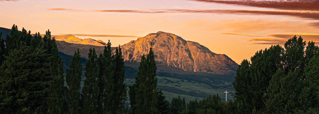 Abendstimmung, Blick aus dem Küchenfenster