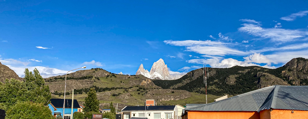 Fitz Roy und nur für Minuten die winzige Spitze des Cerro Torre