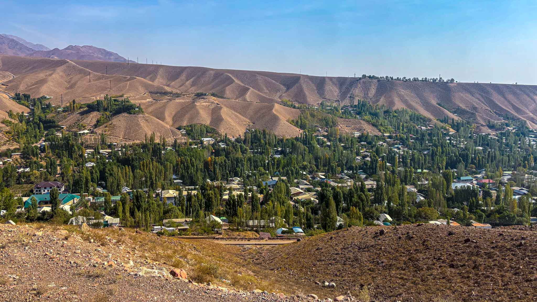 Abfahrt ins Farg'ona-Tal