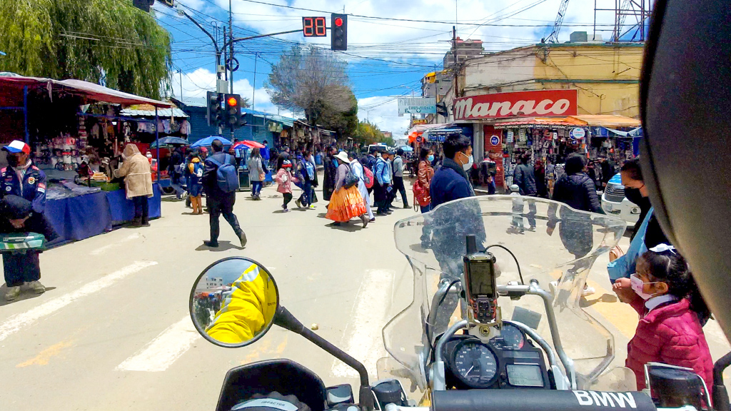 Durchfahrt Oruro, Bolivien