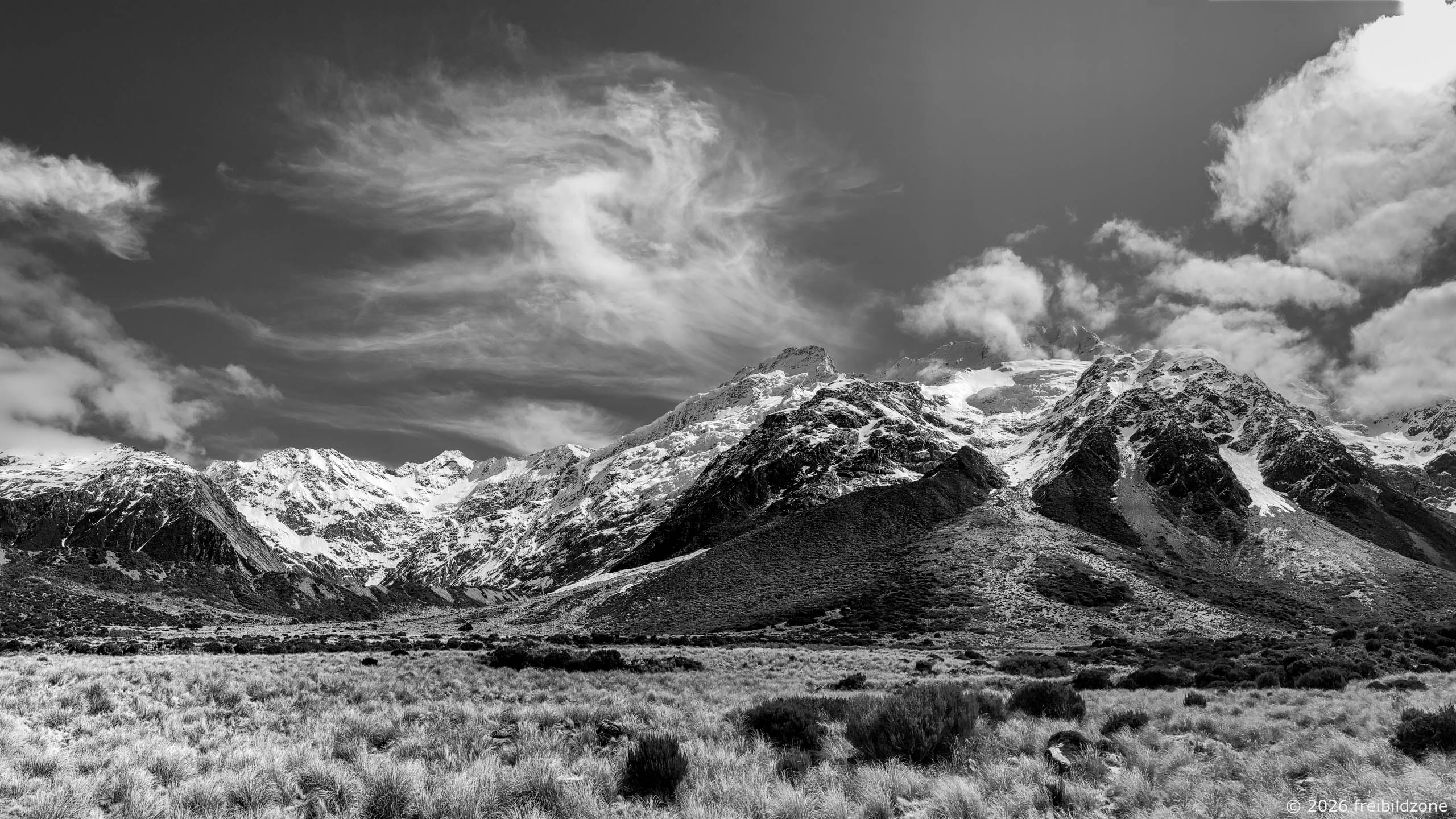 Mt. Sefton from Hooker Trail, New Zealand