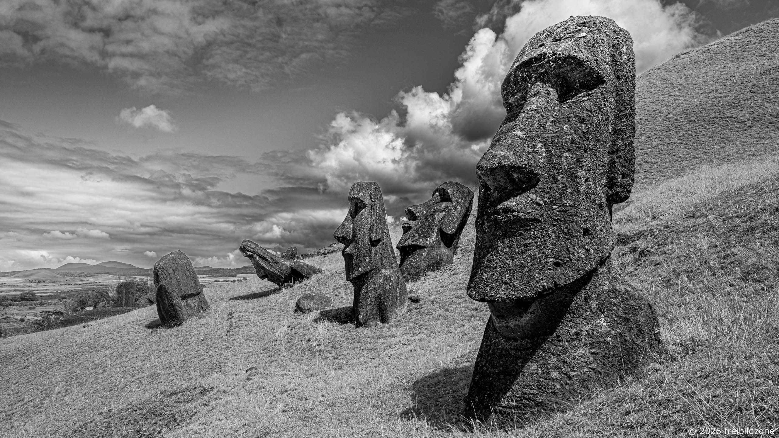 Moai, Rano Raraku, Hanga Roa (Osterinsel)