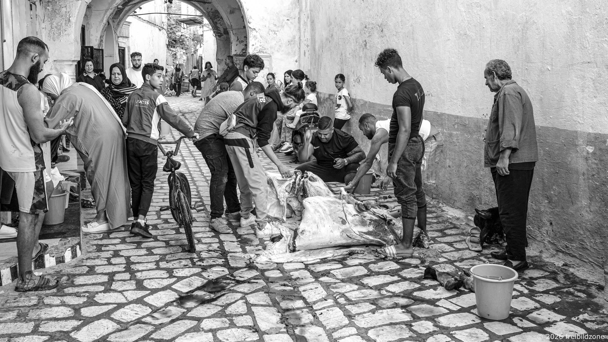 Straßenschlachtung, Tunis