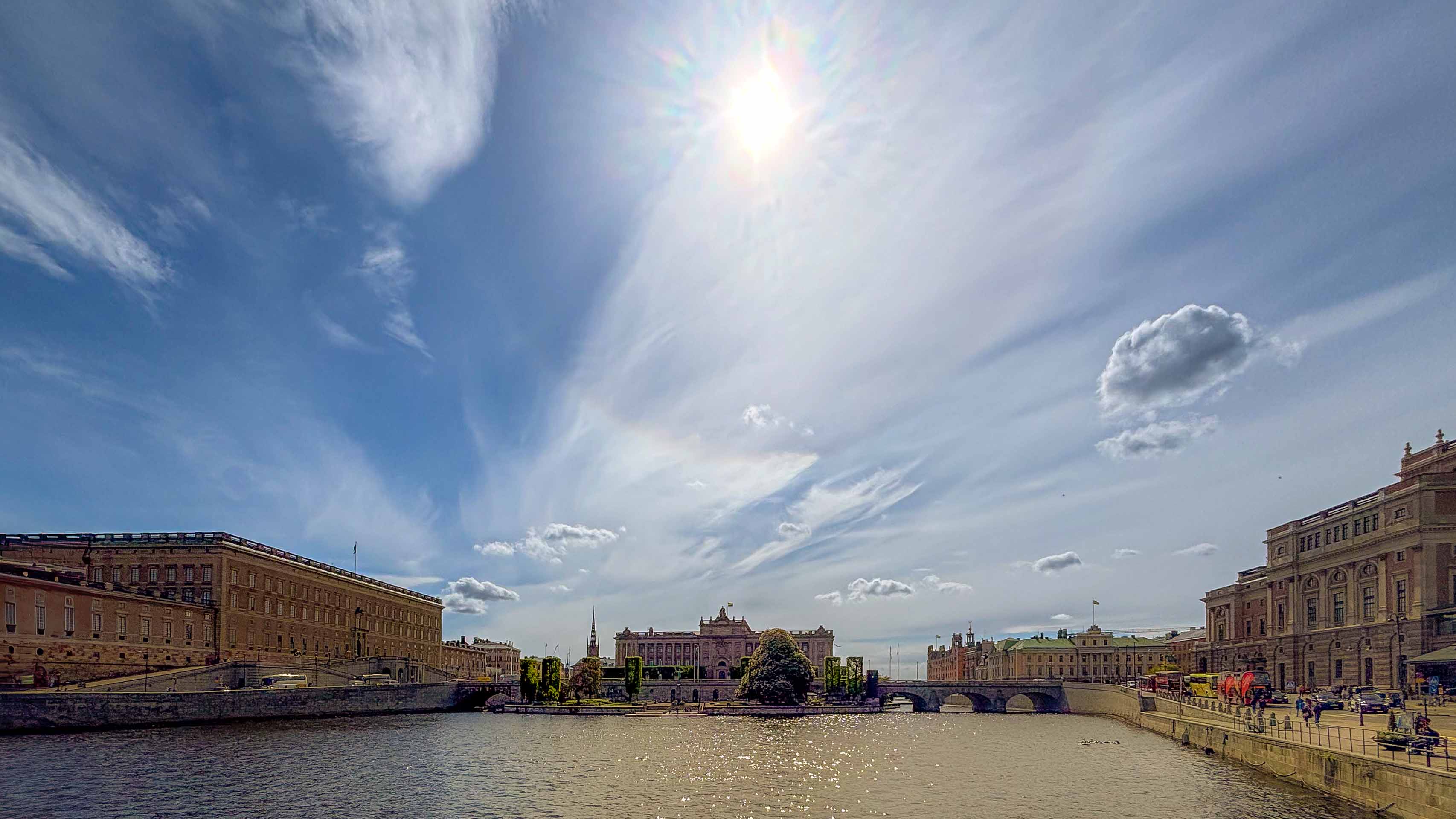 Insel Helgeandsholmen mit Riksdagshuset