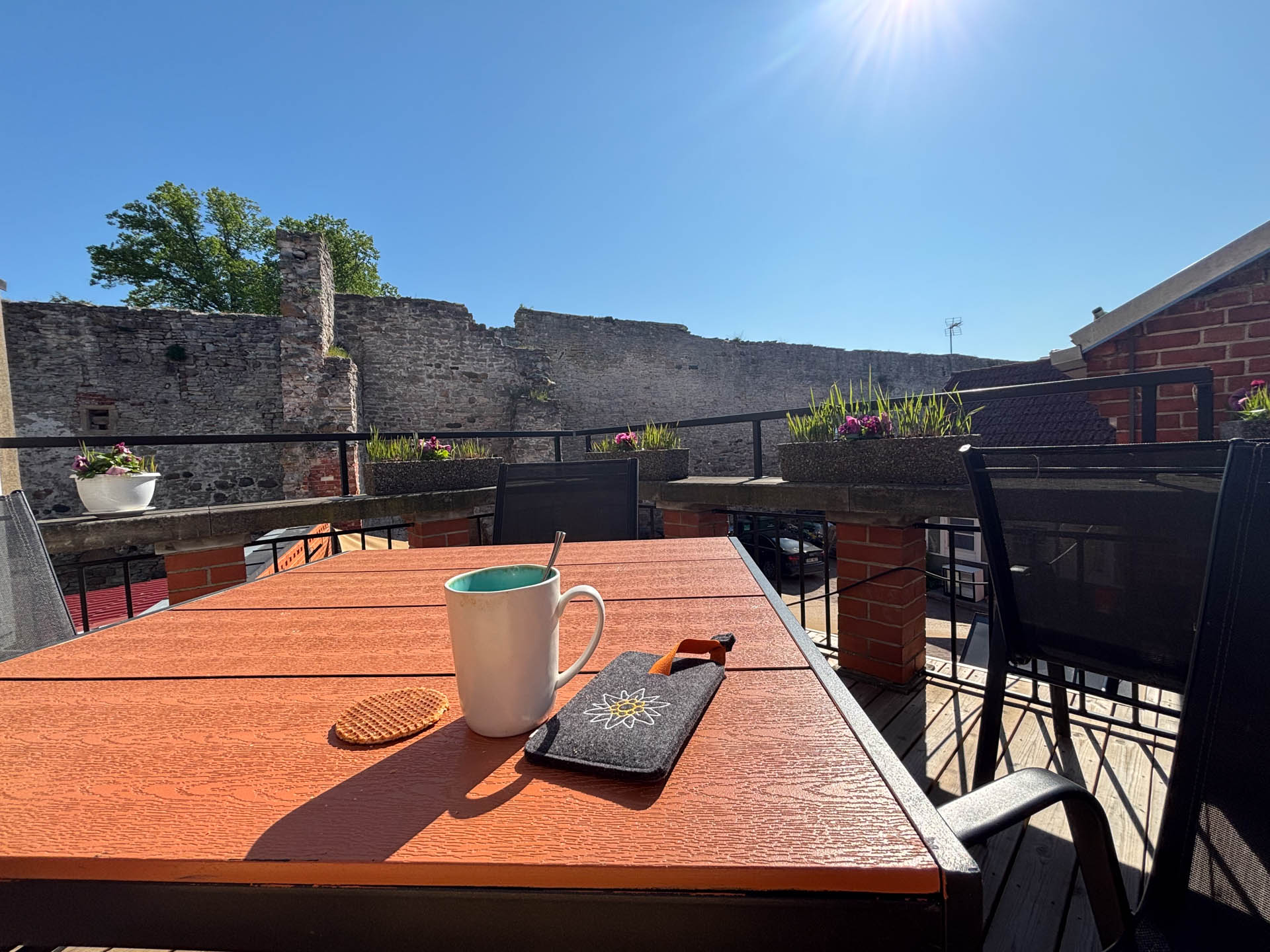 Terrasse im Hotel Hermannus