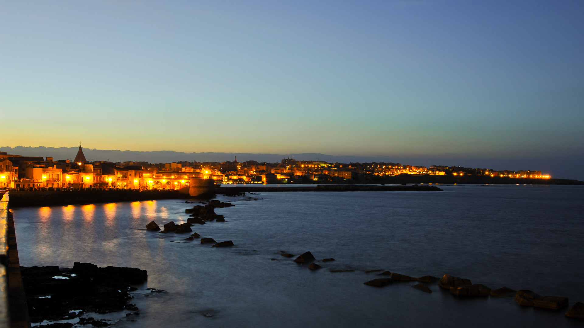 Syracusa at night, Sicily