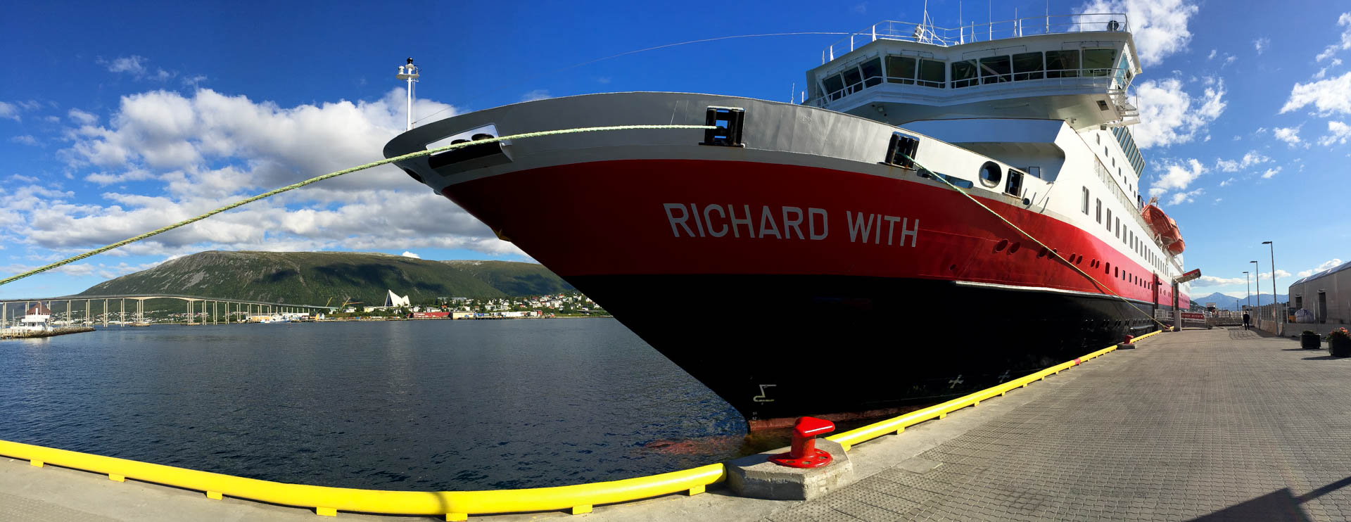 Richard With, founder of Hurtigruten. Four hours til casting off.