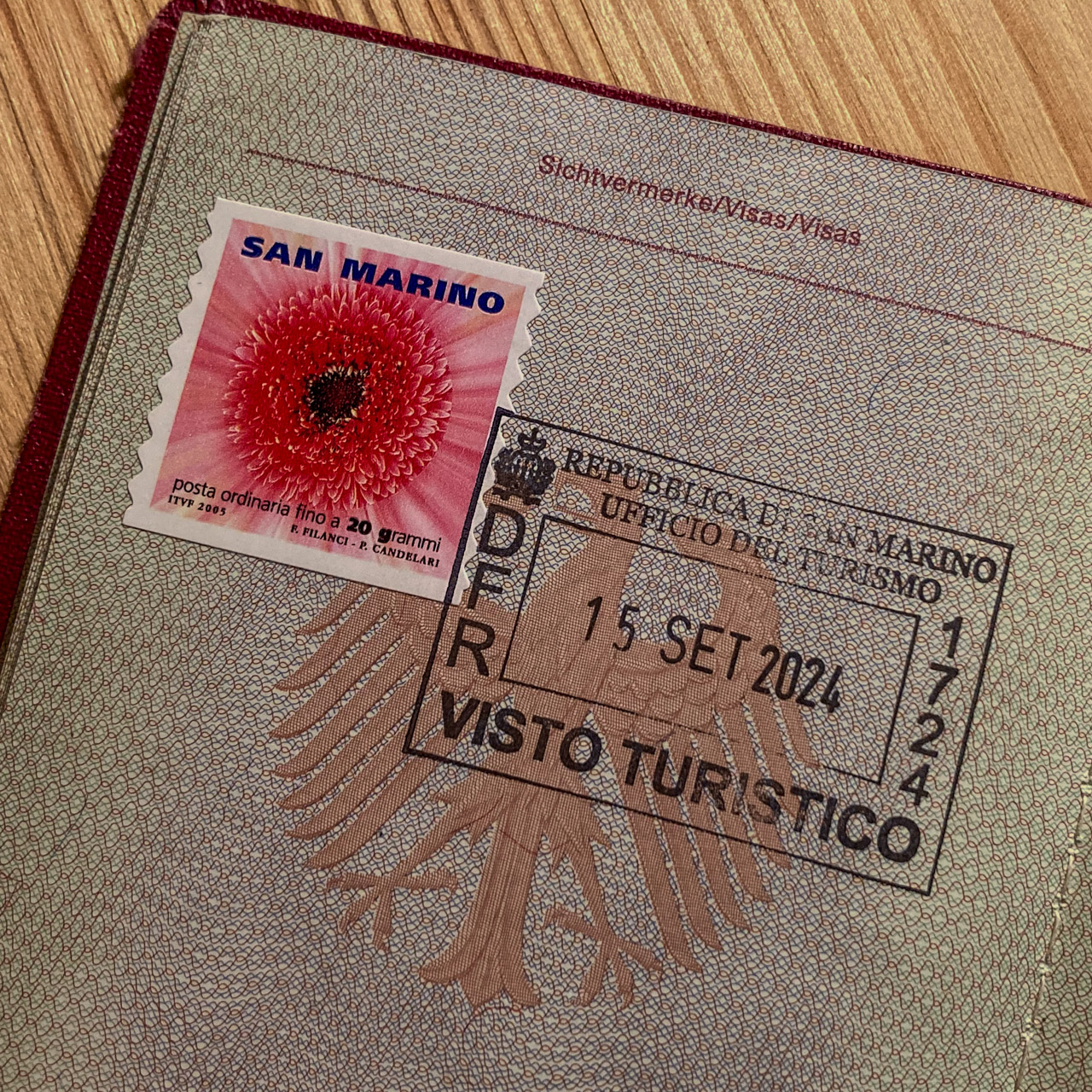 Einreisestempel von San Marino