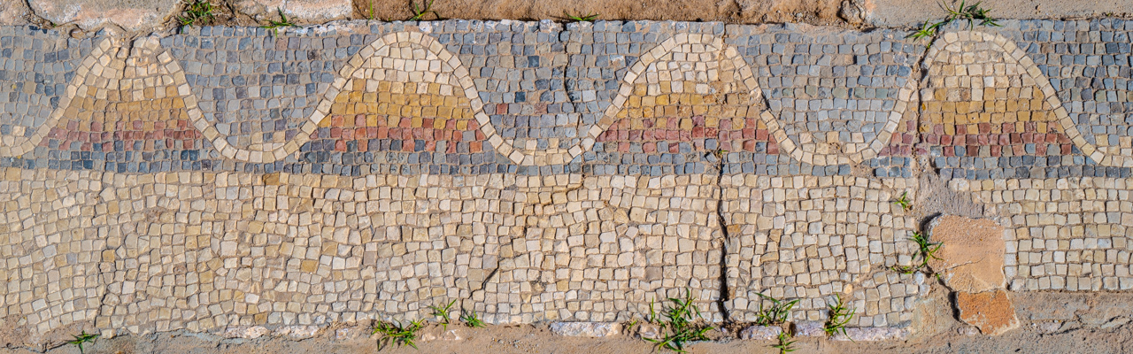 Mosaik, Byzantinische Basilica von Saint Vitalis, Sufetula