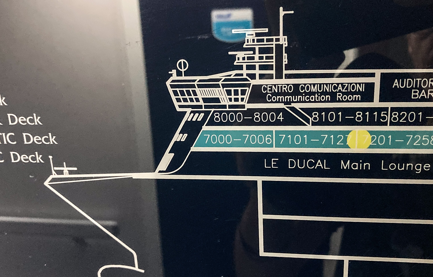 Suite 7001 auf dem Vorschiff