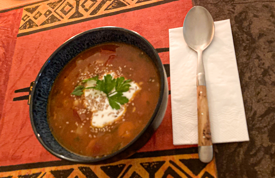 Orientalische Kichererbsensuppe