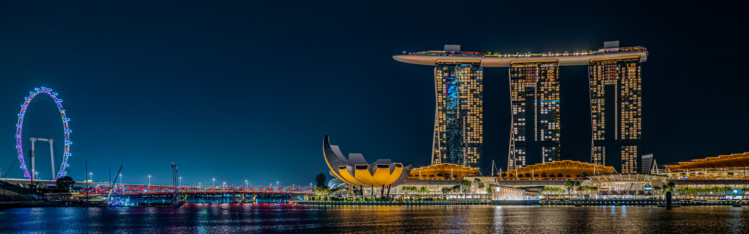 Blaue Stunde am Singapore River