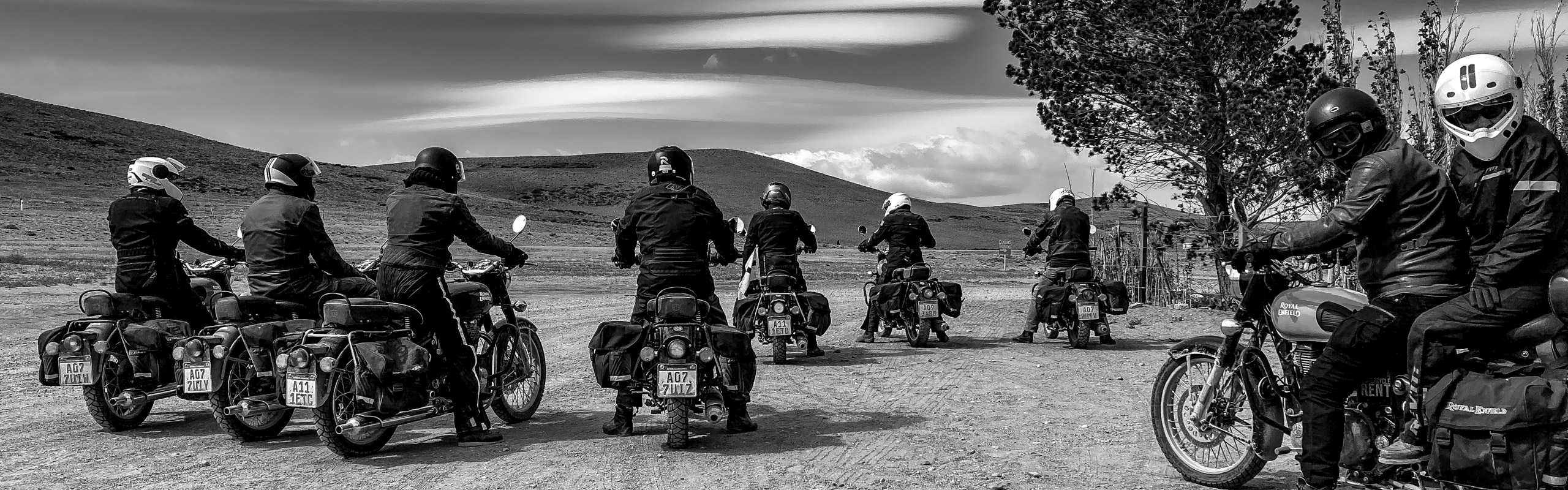 Royal Enfield Club, Ruta 40, Bajo Caracoles, Argentinien