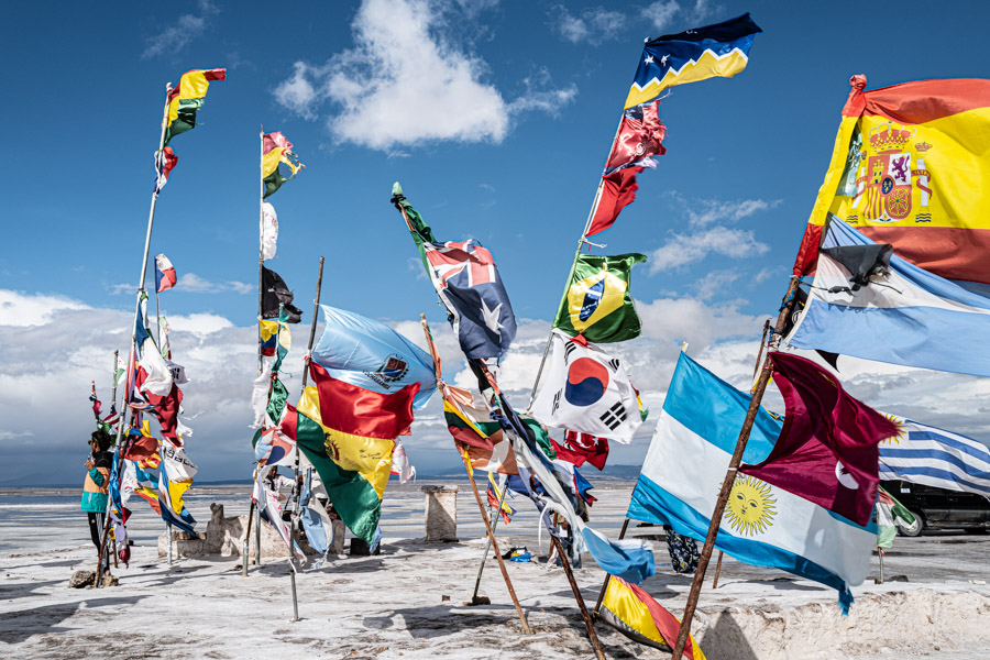 Plaza de las Banderas, Salar de Uyuni, Bolivien