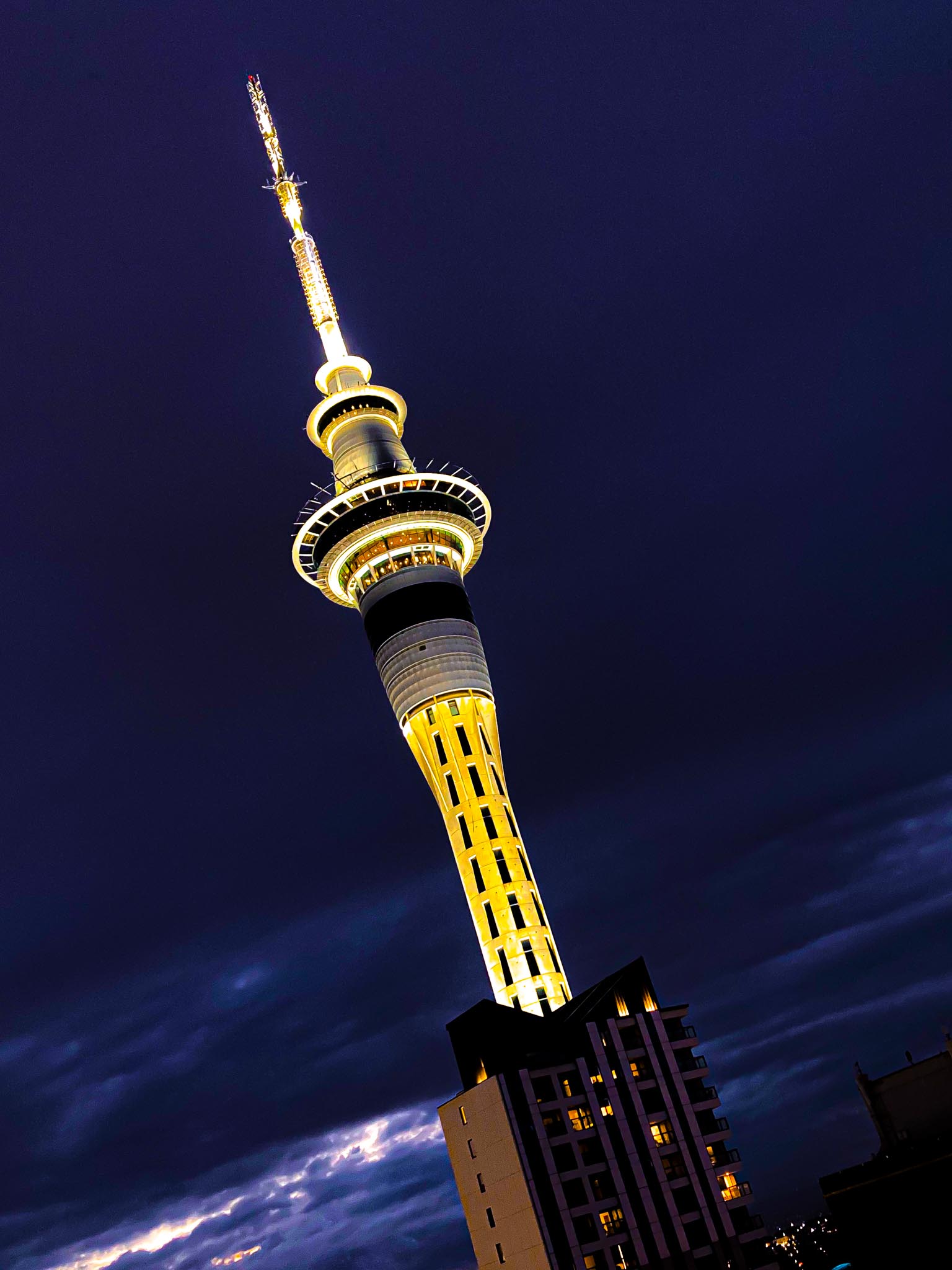 Illuminated Sky Tower, Auckland