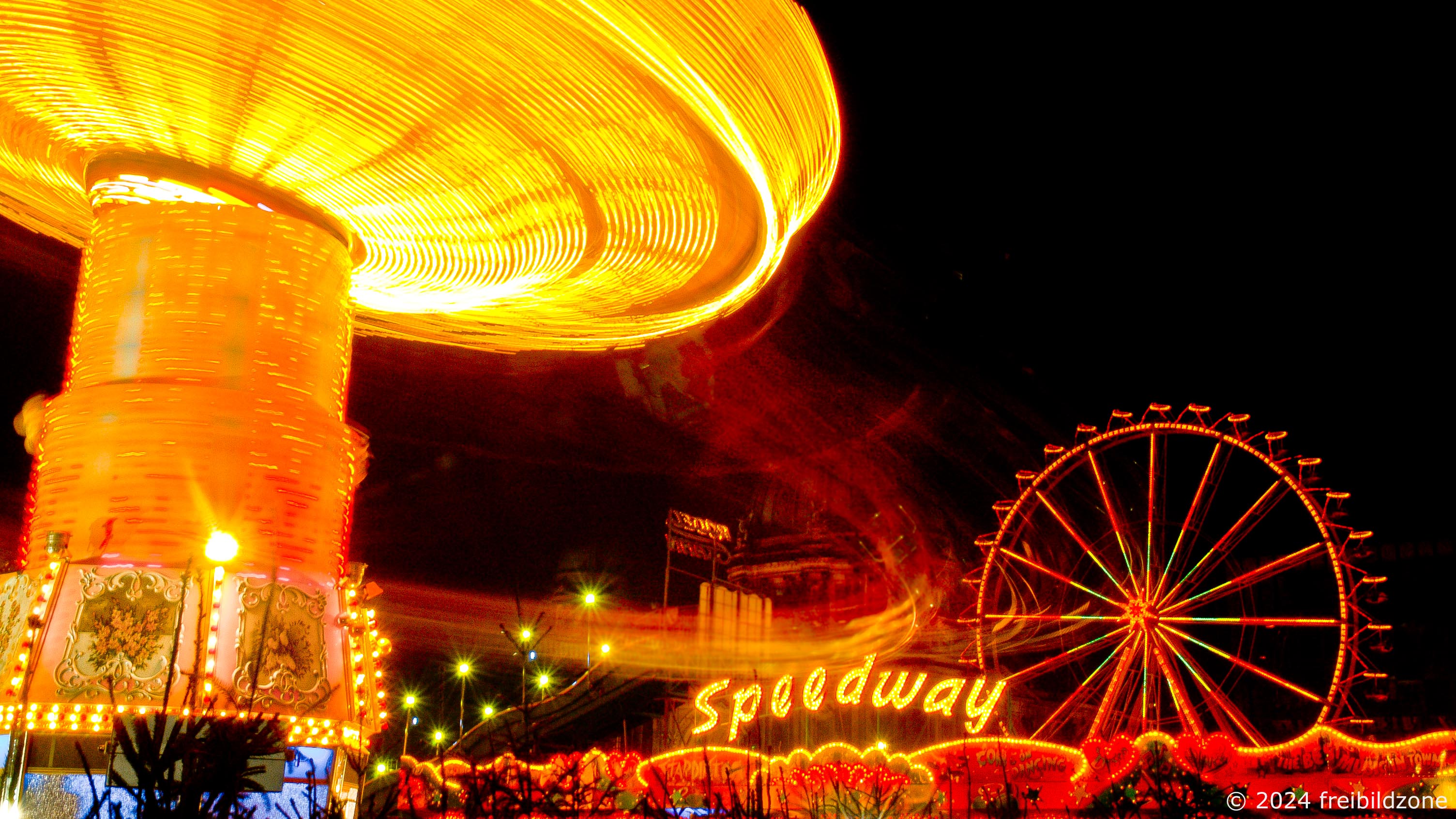 Chain carousel, Christmas funfair, Berlin, Germany