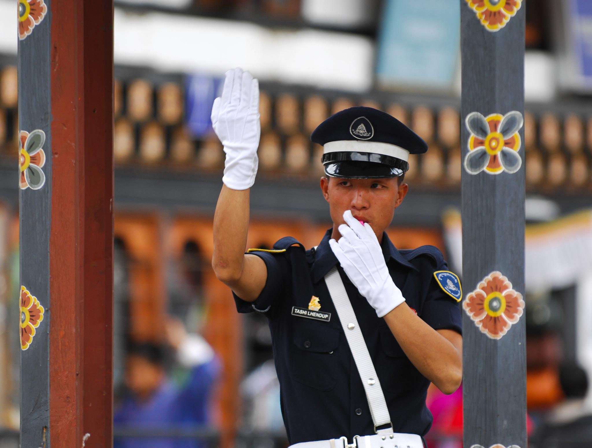 The policeman Tashi Lhendup, Thimphu, Bhutan