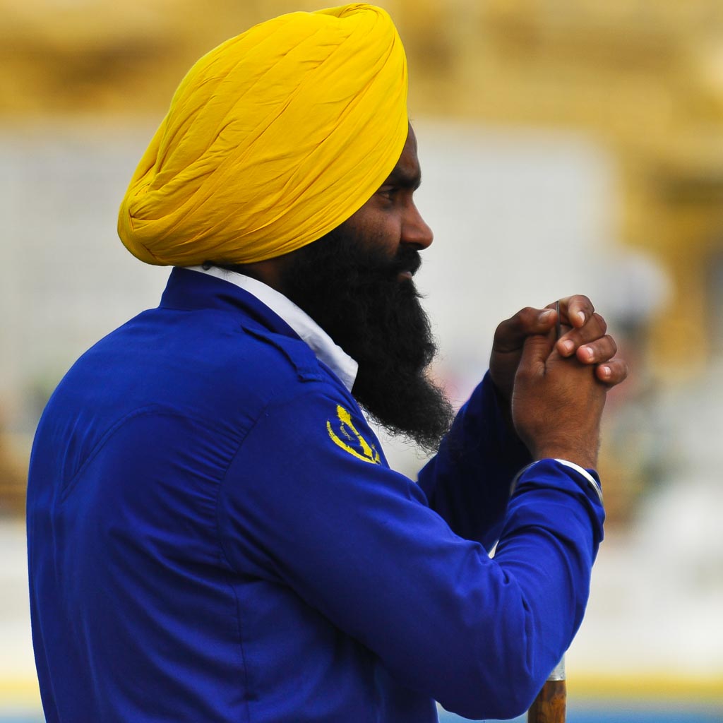 Sikh Guard at Sri Harmandir Sahib, Golden Temple, Amritsar, India