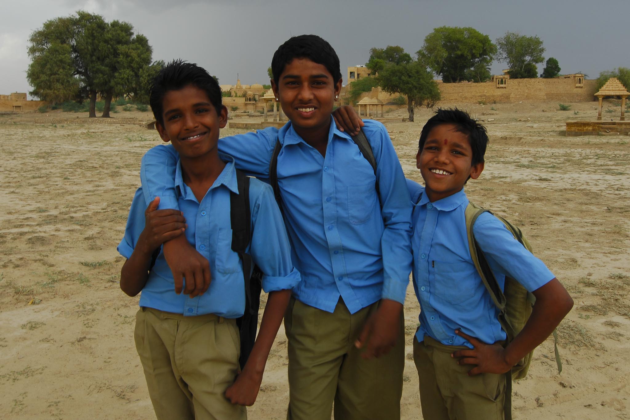 School boys at Badah Bagh, India