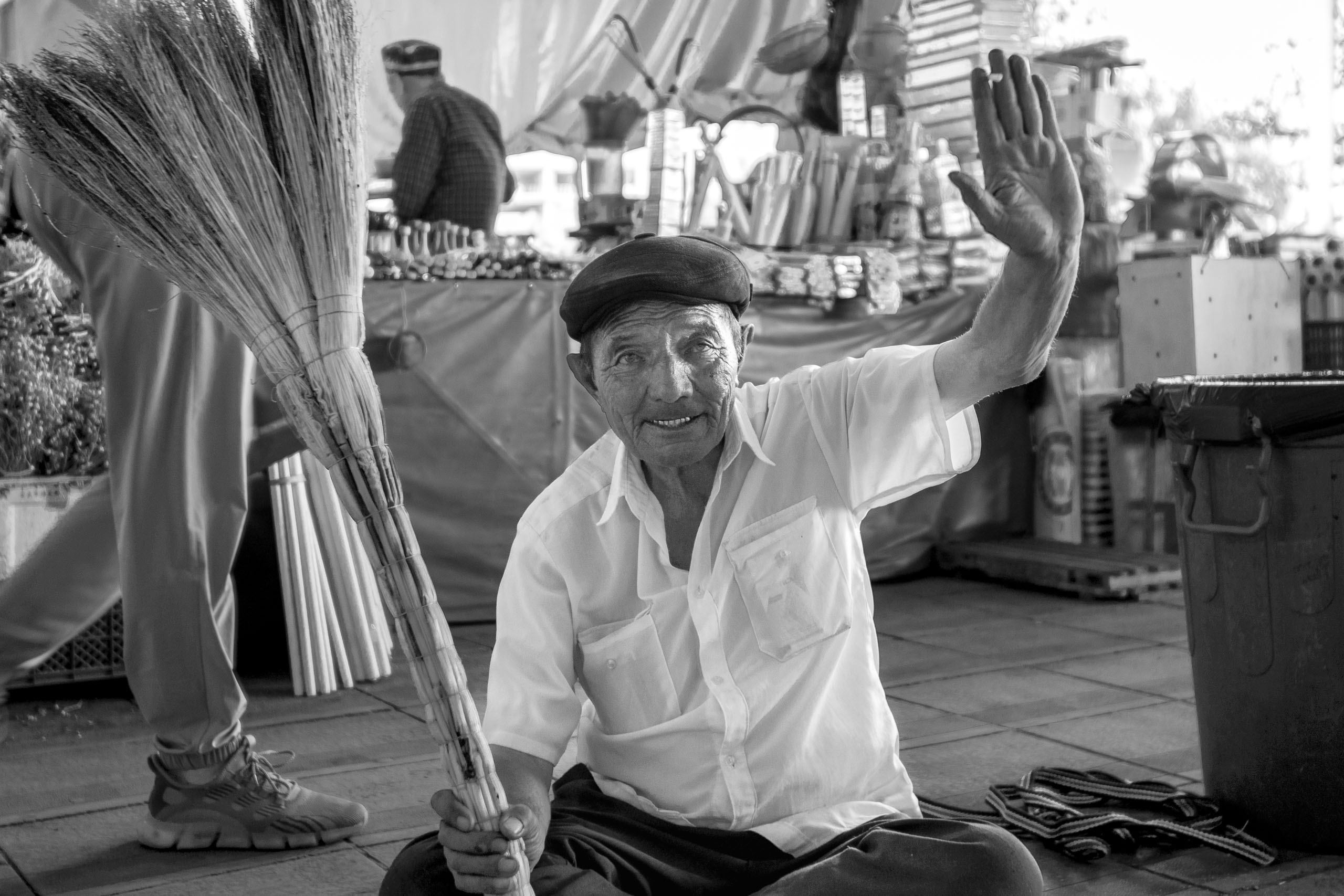 Besenmacher, Markt von Taschkent, Usbekistan