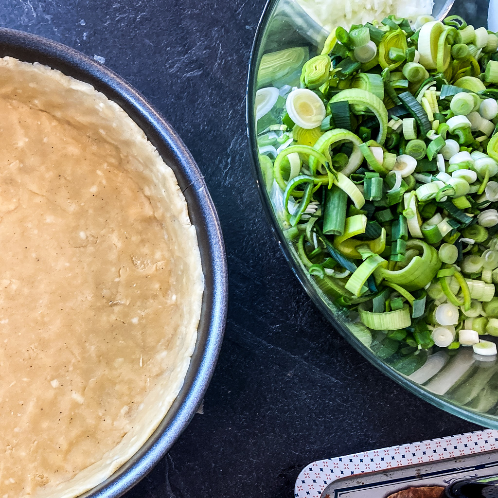 Mürbeteig für die Lauch-Quiche