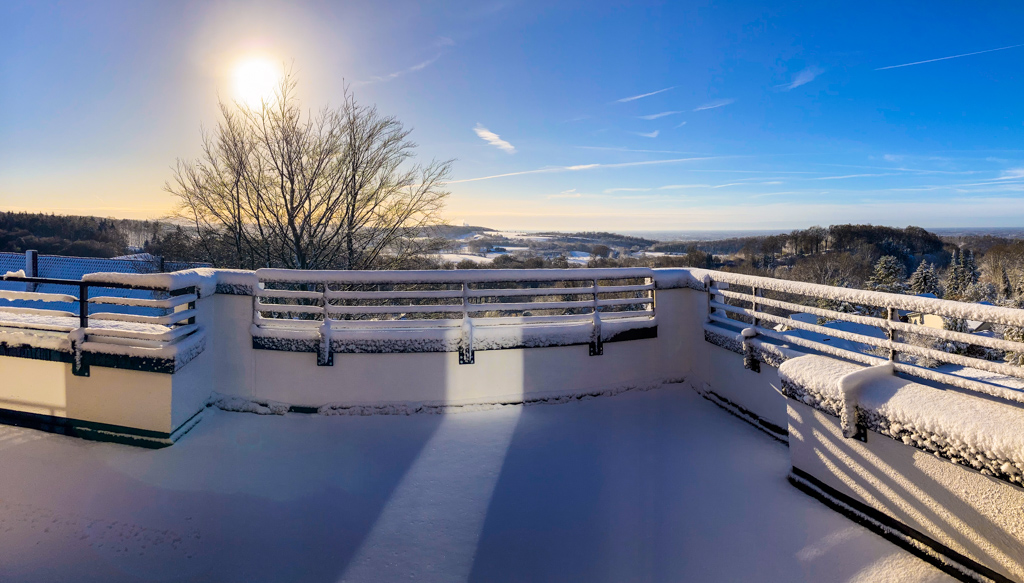 Meine Terrasse im letzten Schnee