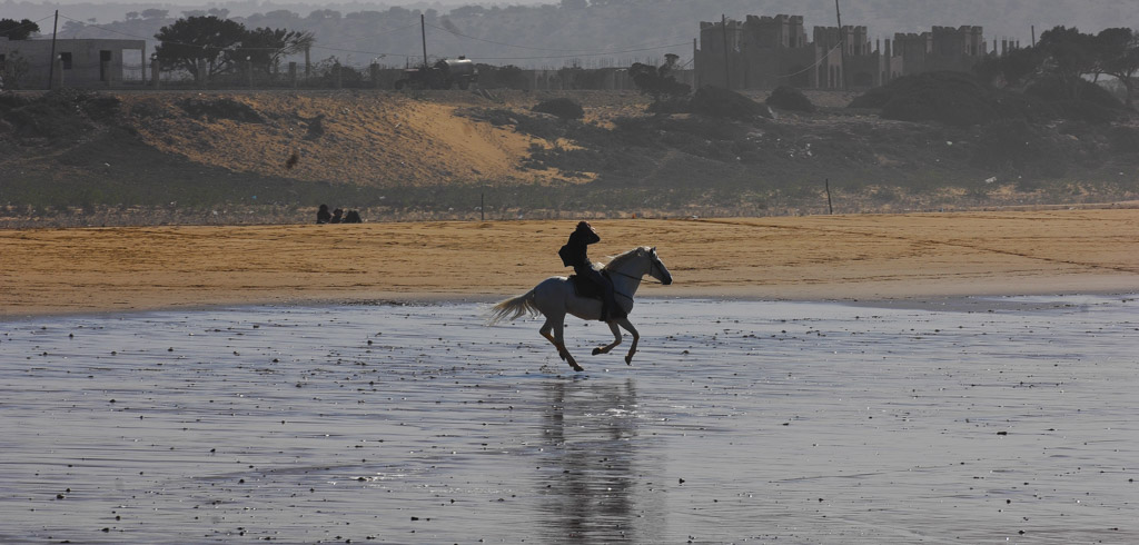 Reiter am Strand bei Essaouira