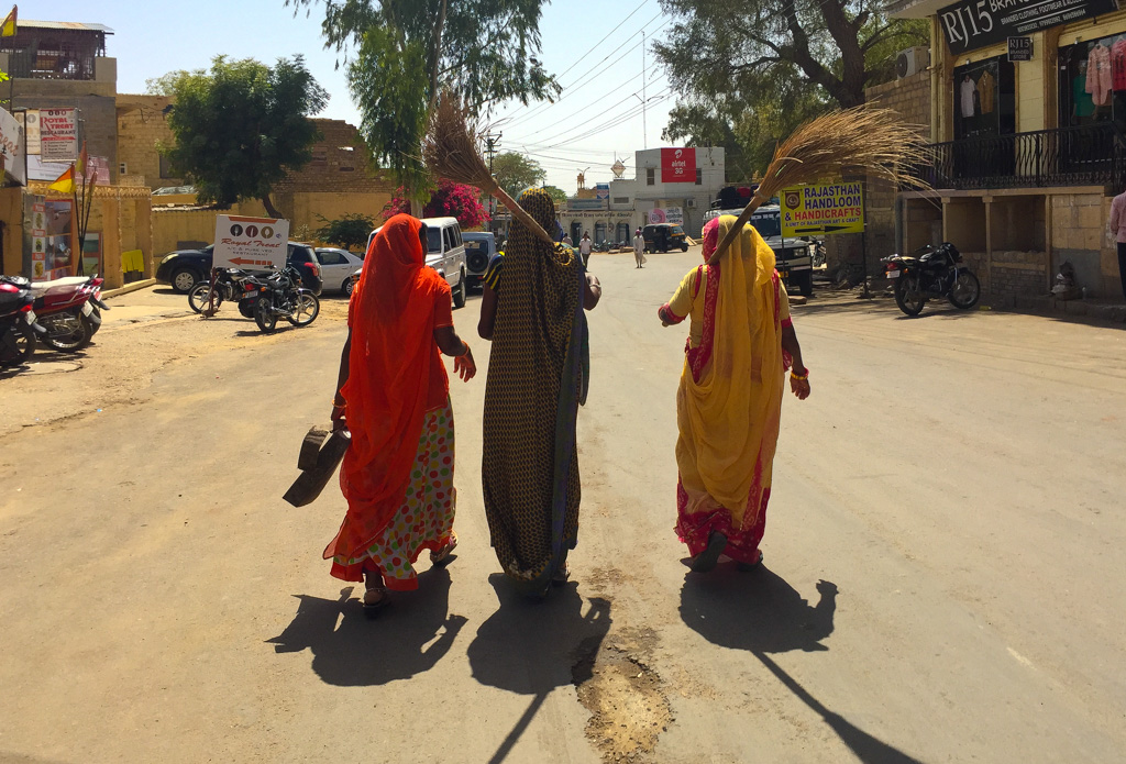 Street cleaner, Jaisalmer, Rajasthan, India