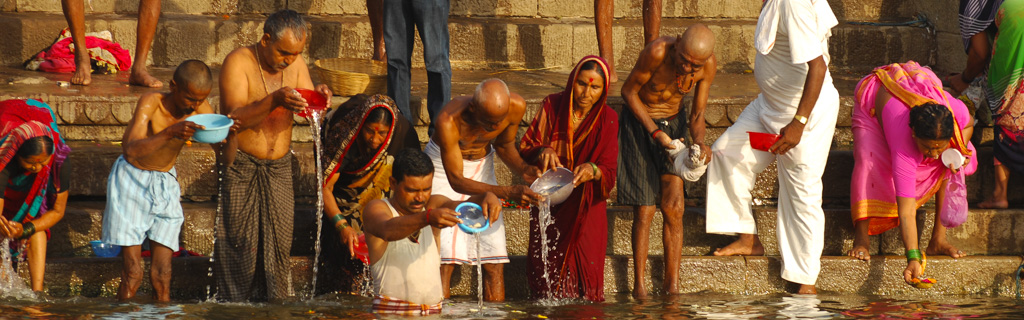 Morning rituals at Varanasi, Uttar Pradesh