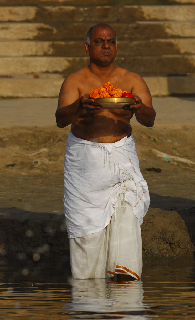 Morning rituals at Varanasi, Uttar Pradesh