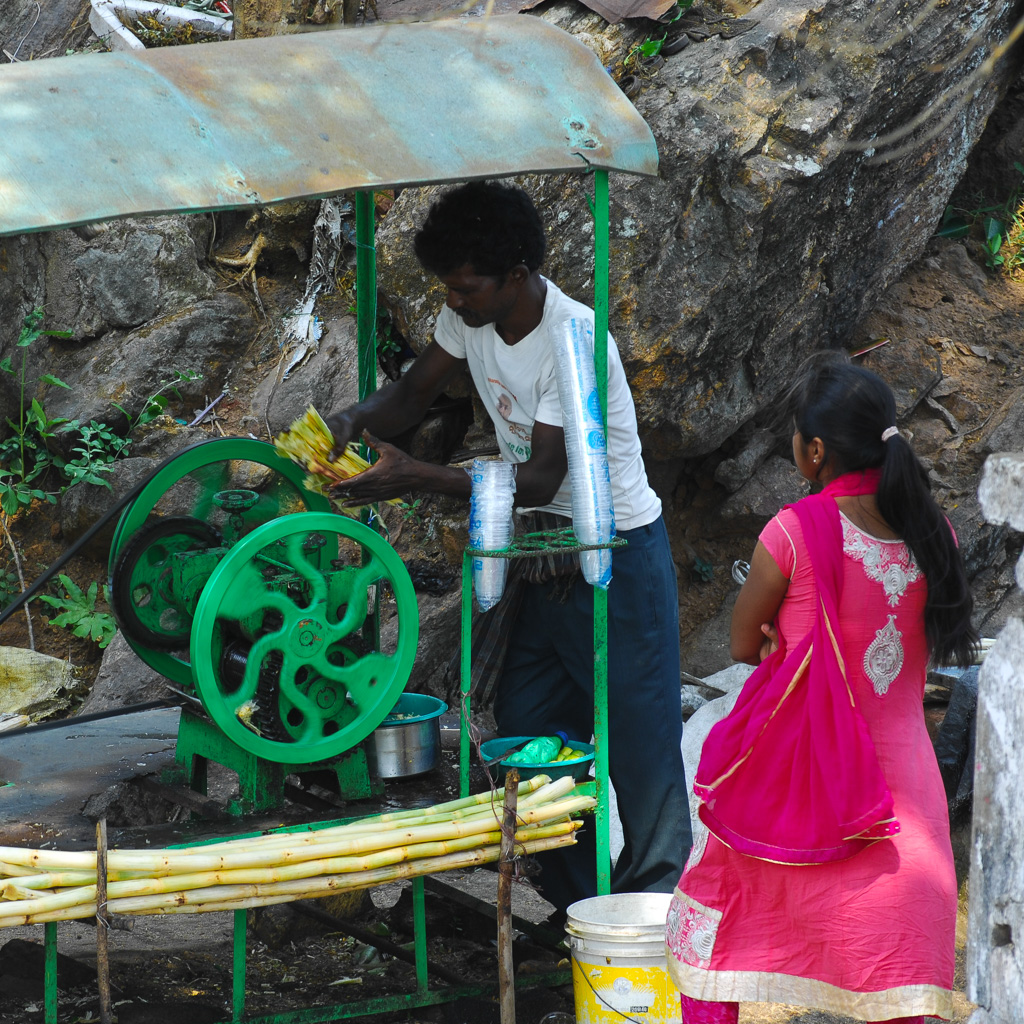 Delicious fresh made sugar cane juice, Odisha