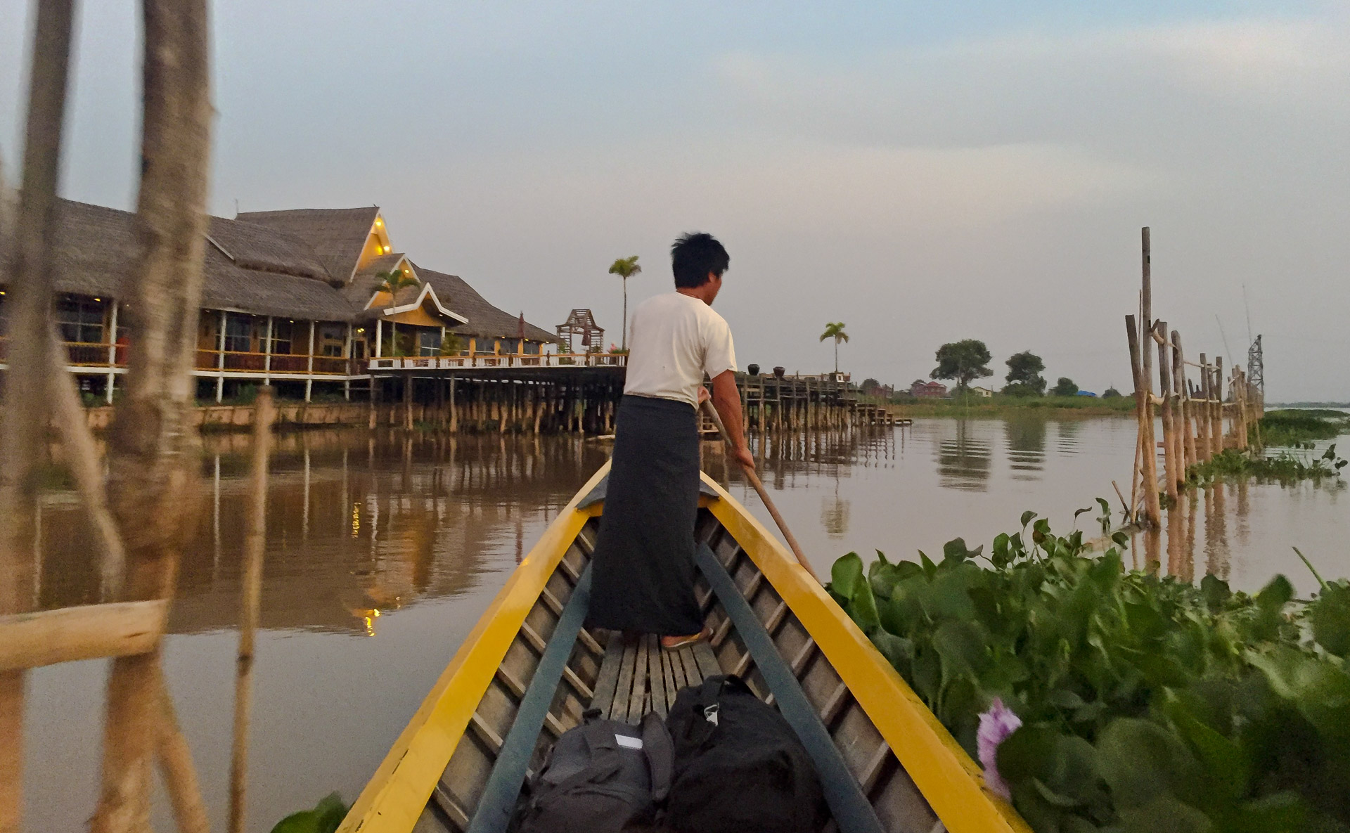 Inle Lake, arrival at our hotel