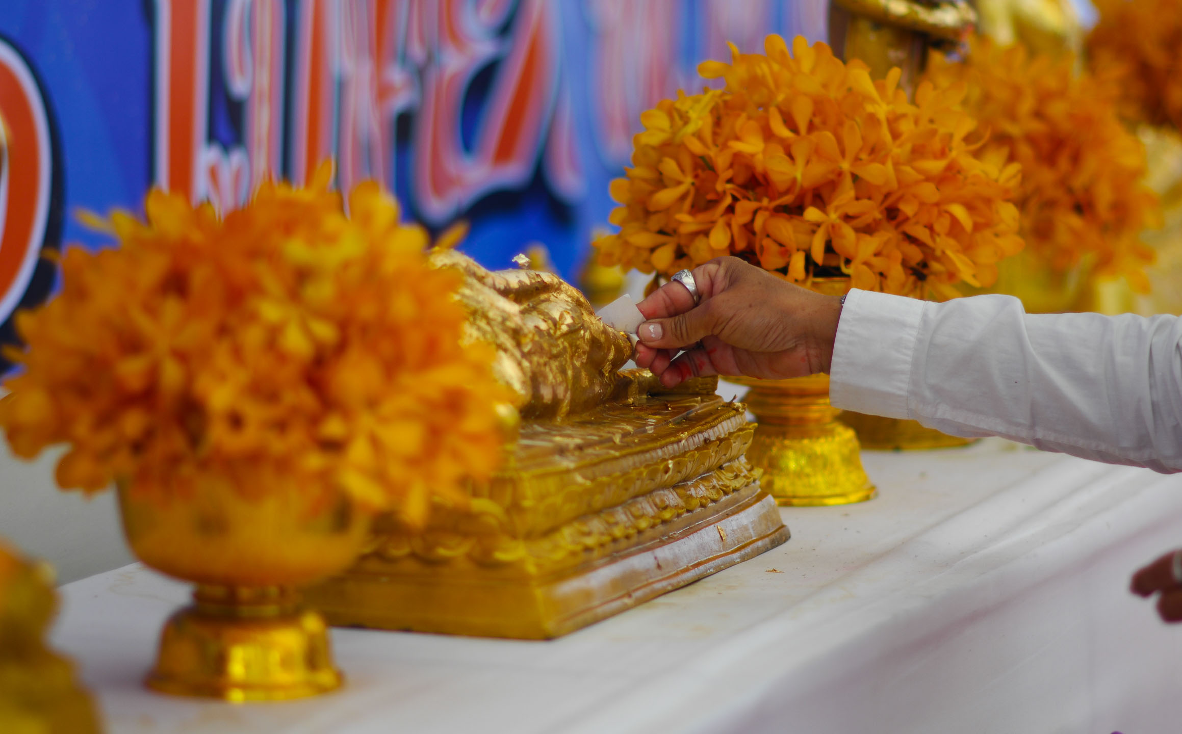 Songkran at Wat Pho, Bangkok