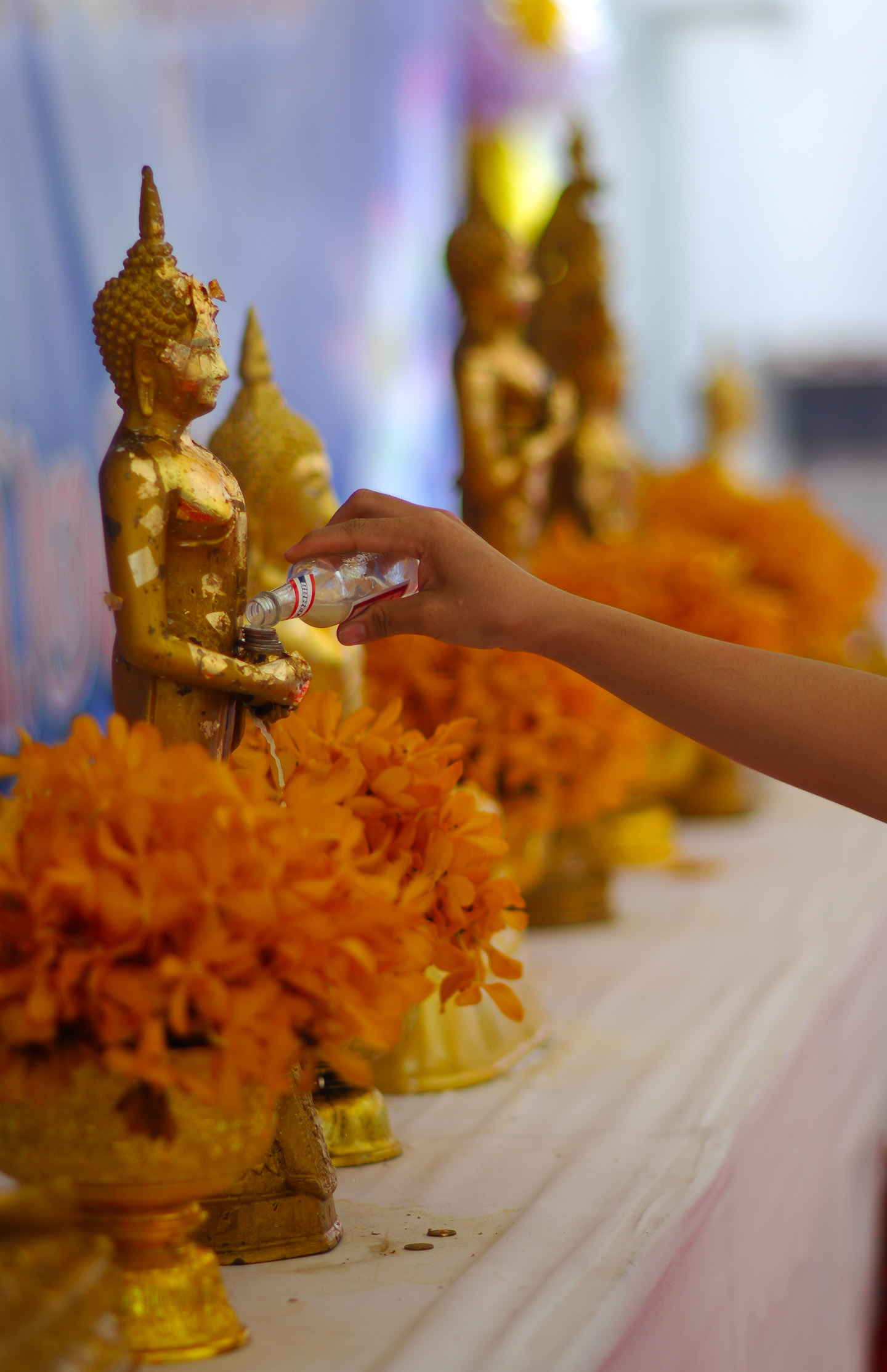 Songkran at Wat Pho, Bangkok
